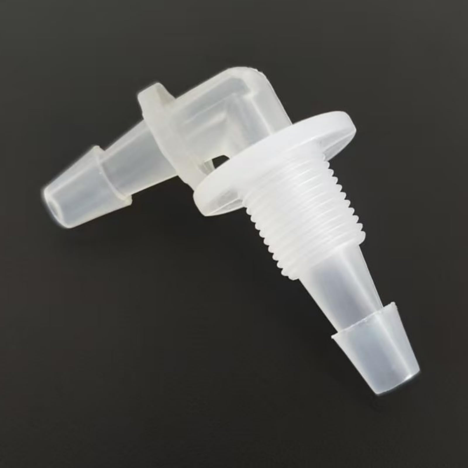 50 piezas de accesorios de lengüeta for manguera de plástico reutilizables de mamparo a granel-conectores de calidad alimentaria for acuarios, laboratorios(3/16inch-M10 Male Thread-Elbow)