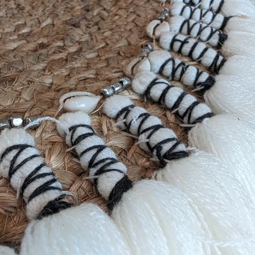 Kayla Jute Handcrafted Crossbody Natural Women Fringe Handbags Summer Boho Bohemian Beach Shoulder Bag Purse Seashell India4