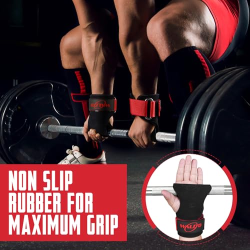 Image of Weight Lifting Wrist Strap,Double Layer Leather Wrist Wraps with Neoprene Padding for Weightlifting & Deadlifts - Adjustable Gym Straps for Men & Women