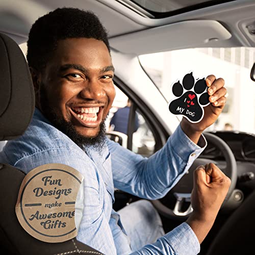 Image of Dog Paw Car Air Freshener 4 Pack Scented With Premium Oils By Fresh Fresheners