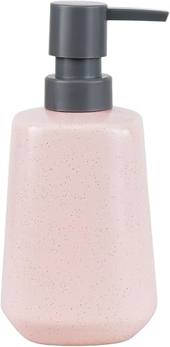 Hzxcuim Dispensador de jabón de cerámica de 12 onzas con bomba de plástico gris inoxidable para cocina, dispensador de jabón de baño, dispensador de