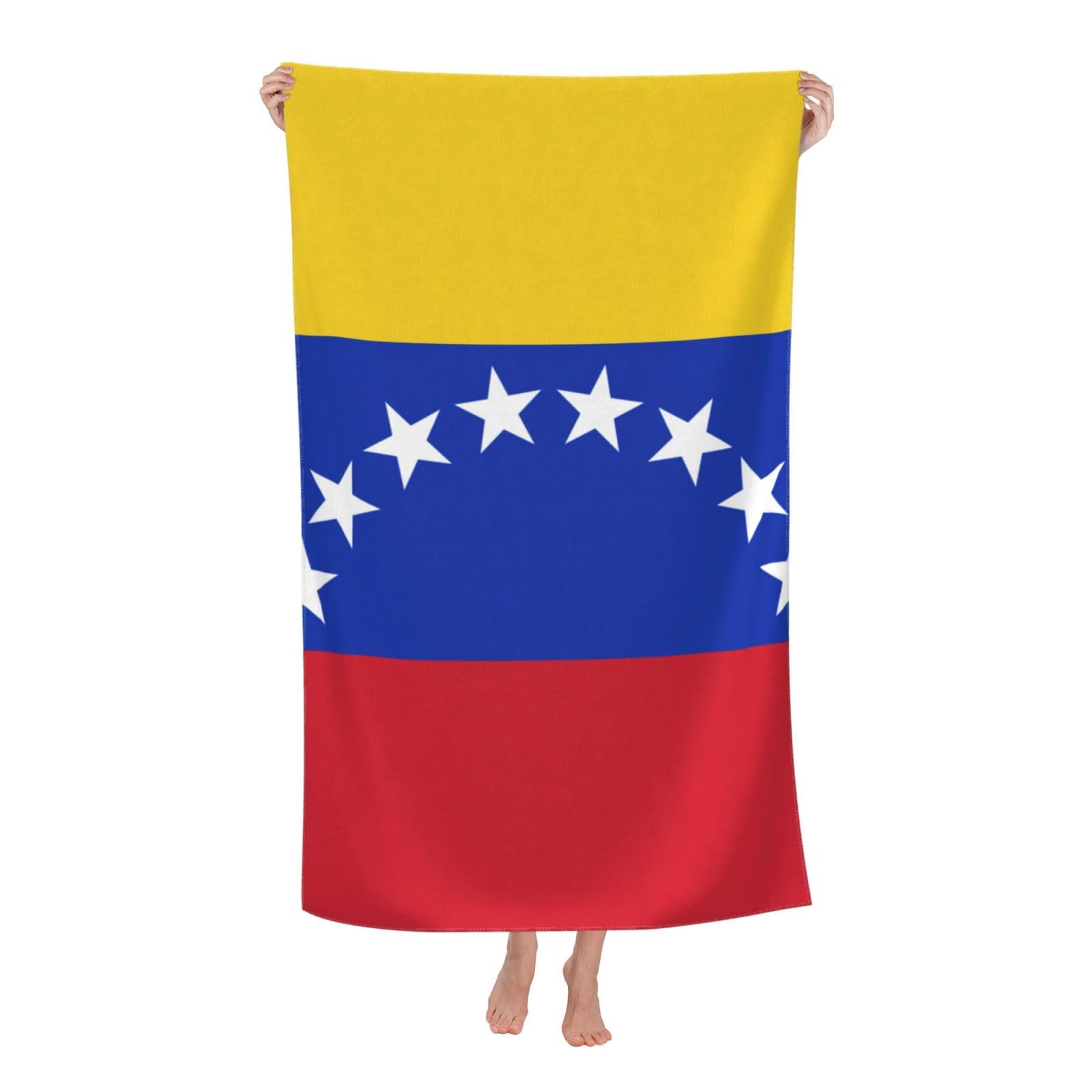LSRCPD Beach Towel Venezuela Flag Microfiber Beach Towels Blanket Oversized Tropical Big Extra Large XL Pool Towels Quick Dry Sandproof for Women Girls Kids