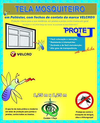 Tela Mosquiteiro Com Velcro Protej Cinza