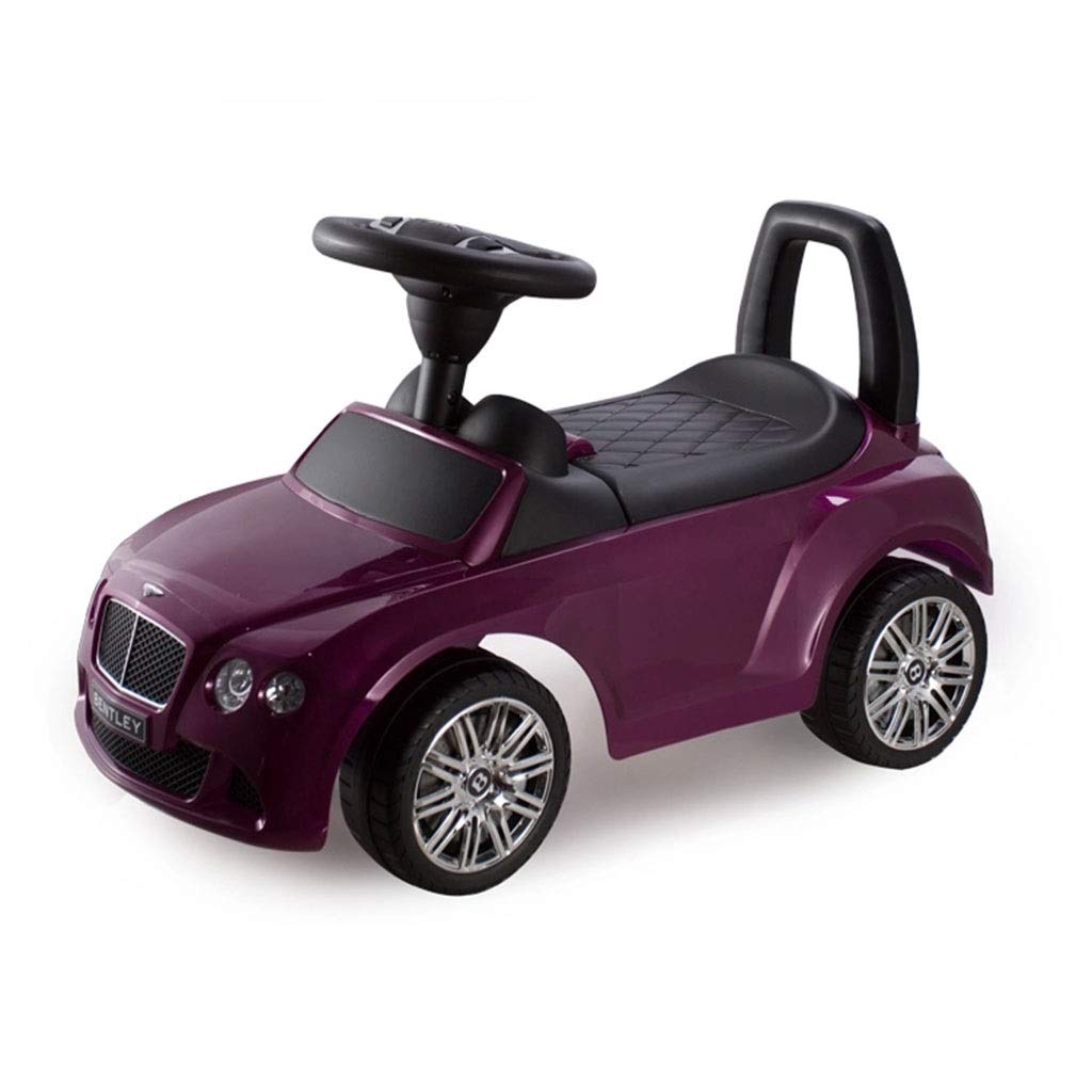 Tricycles Children's Quad Sliding Walker Music Balance car Silent tire 1-4 Years Old Bearing Weight 50kg (Color : Purple, Size : 66.529.138.9cm)