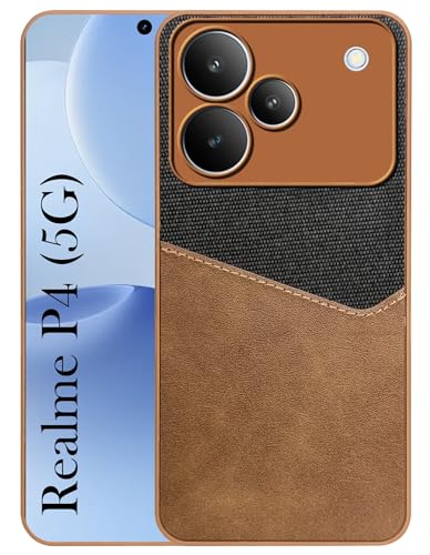Image of Jkobi Back Cover Case for Realme P4 (Dual PU Leather Stitch | Professional Minimalist | Soft and Flexible)