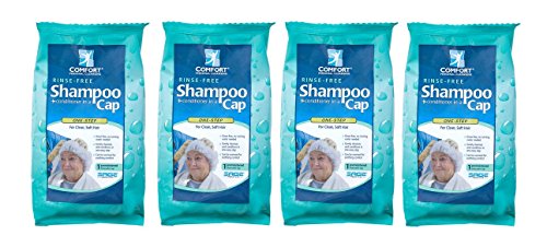 Waterless Rinse-Free Shampoo + Conditioner Cap No Rinse 4-Pack