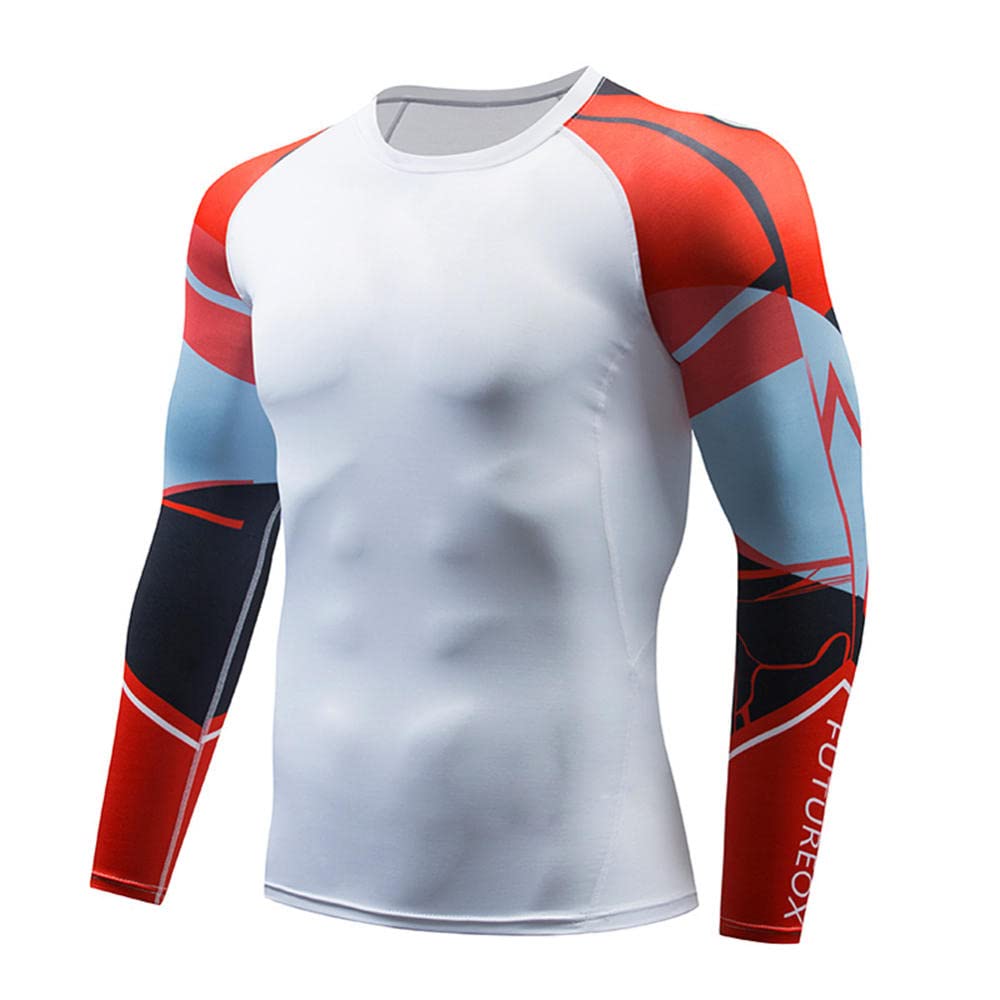 Męskie szybkoschnące rajstopy, długie ubrania do biegania do koszykówki, sportowe wysoce elastyczne ubrania treningowe fitness, topy kulturystyczne, t-shirty