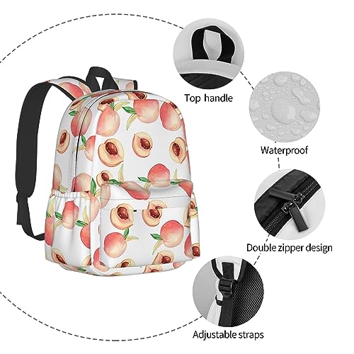 Sac à dos imperméable pour garçons et filles avec motif imprimé pêche