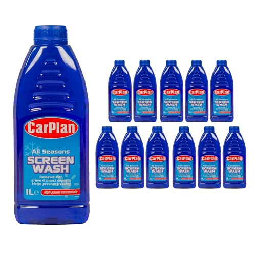CarPlan SWA001 All Season Concentrated Car Screenwash 1L Litre x12