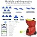 PUSUN PT 9001 Tennis Machine - Professional Ball Launcher, App & Remote Control, Variable Speed & Spin, 35 Ball Placement Points, 150 Capacity, Rechargeable Battery - Pro Training (Red)