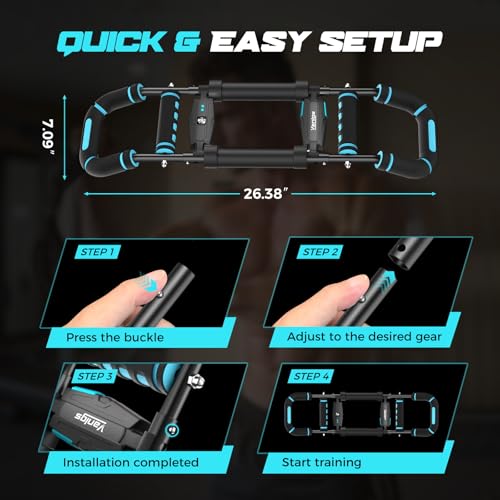 Image of Twister Arm Trainer for Men, Chest Workout Equipment 5-Level Adjustable (40-130lb) with Ergonomic 27 Targets Biceps /Clip /Thigh, Portable Exerciser for Home Gym Travel Fitness