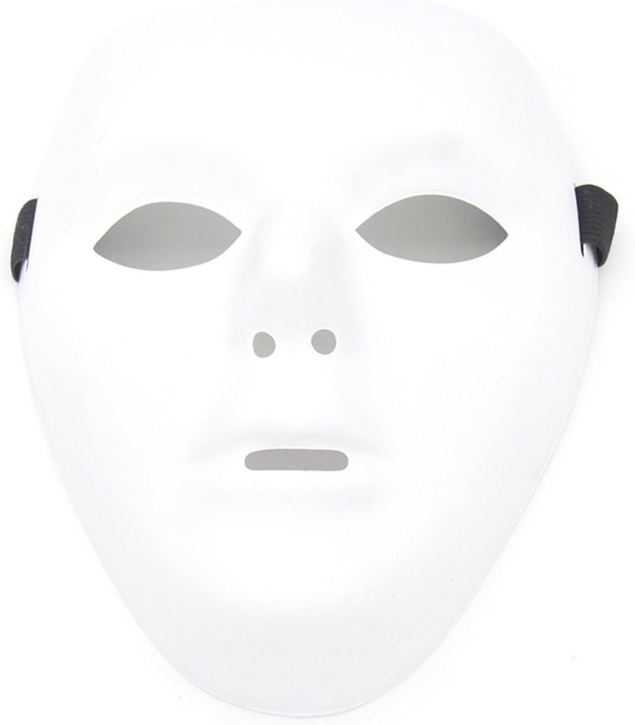 Male Scary White Blank Face Masks for Halloween DIY