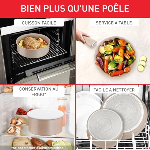 Tefal Ingenio Delight, Batterie de cuisine 11 pièces, Design empilable, Revêtement antiadhésif, Corps en aluminium 100% recyclé, Tous feux, L7839202 – Image 5