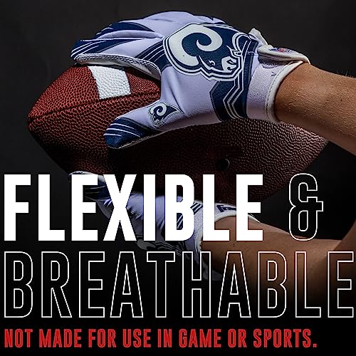 Image of Franklin Sports Youth NFL Football Receiver Gloves - Kids Football Gloves Pair - NFL Team Logos and Silicone Palm