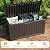 MAIUSCOLI Outdoor Waterproof Resin Storage Deck Box Lockable Outside Bench UV Resistant Bin Patio Porch Furniture Pool Float Garden Tool Cushion (Black, 85 Gallon)