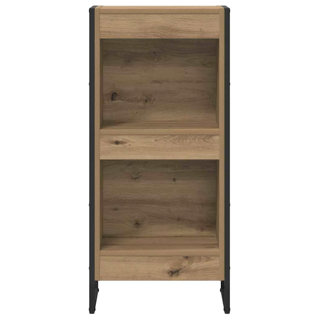 Regał na książki, rzemiosło artystyczne, dąb, 80 x 30 x 155 cm, materiał drewnopochodny, przemysłowy regał stojący do salonu, sypialni, biura, nowoczesny design, trwały
