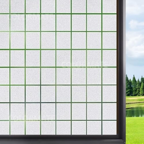 Image of COLORMATE Premium Vinyl Stained Frosted Window Glass Film (18x480 Inch) - Self-Adhesive Wallpaper Sticker Opaque Tint Cling for Window Glass Privacy Cover, Door, Office, Home.| Anti-UV. Box Design