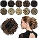 ROSEBUD Chignon Hairpiece Curly Bun Extensions Scrunchie Updo Hair Pieces Synthetic Combs in Messy Bun Hair Piece for Women