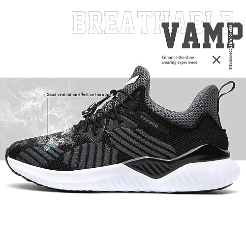 Littleplum Boys Running Shoes Slip On Kids Sneakers Mesh Tennis Shoes Lightweight Breathable for Athletic Gym School Sport 5