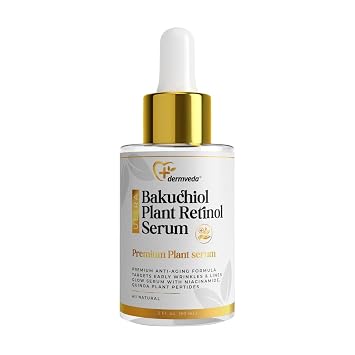 Bakuchiol Plant Retinol Serum, Advanced Facial Serum for Skin Renewal, Bakuchiol Face Serum for Youthful Skin, Dark Spot Corrector, Vegan and Cruelty-Free 2 fl oz