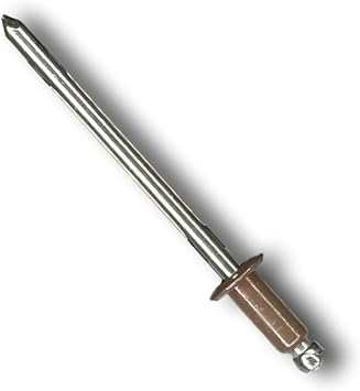 Eagle 1 Blind Pop Rivets 250 count #43 Stainless Steel and #44 Aluminum Rivets, Multiple Colors, Free 1/8" Drill Bit wih Order, Quantity Discounts Available #43 Stainless Steel, Brown