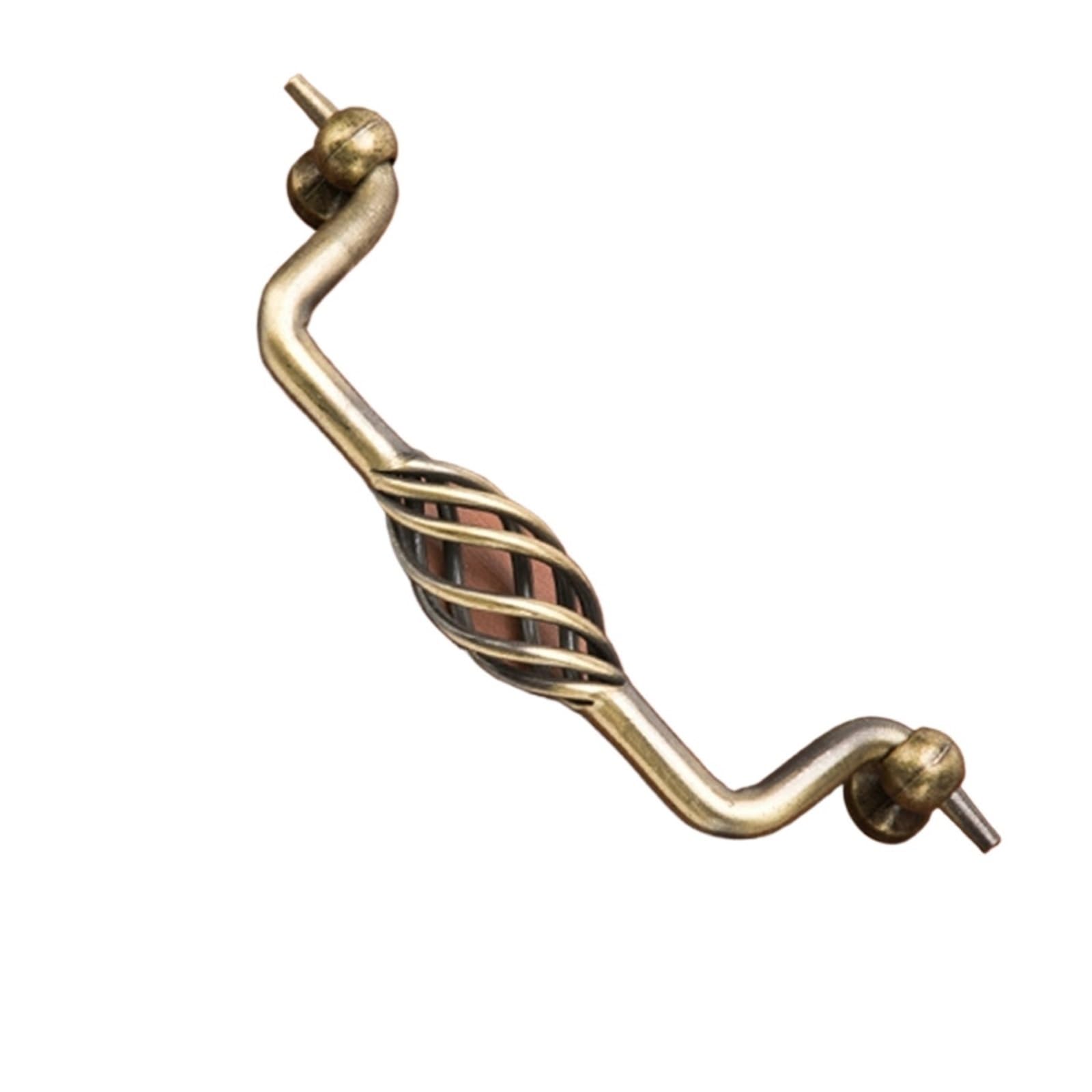 Yonmledo Type8 Bronze 128Mm Brass Vintage Drawer Handles 2Pcs Out Antique Bronze Home Hardware Handle Pull With Screws Cupboard Furniture Handles Drawer Knobs Door Knob Cabinet Pullers(Type8 Bronze 128Mm)