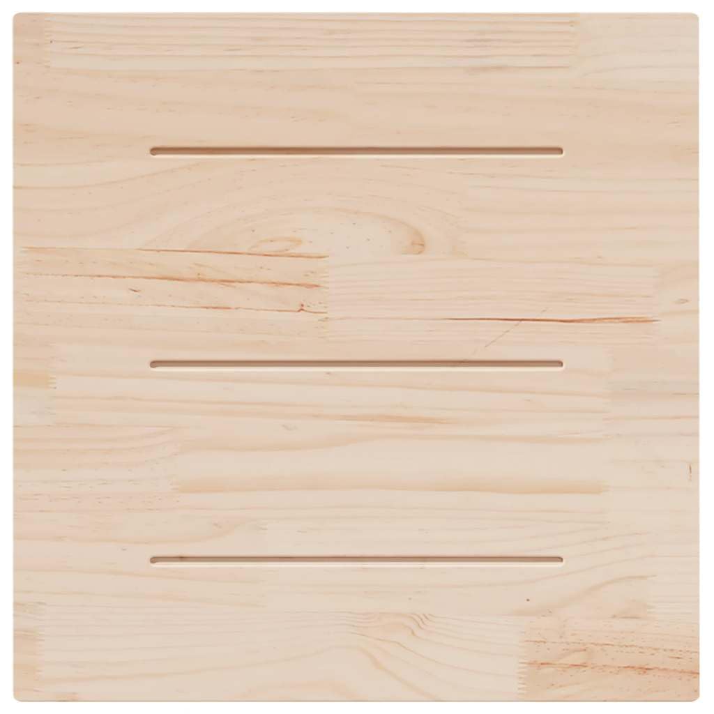 Piano da tavolo in legno massello di pino bianco, 70 x 70 x 2,5 cm, quadrato con angoli arrotondati, per scrivania, piano di lavoro e mobili fai da te in ufficio, sala da pranzo, soggiorno