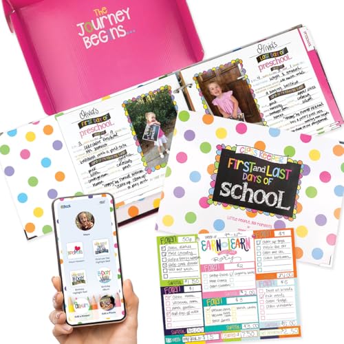 Class Keeper School Memory Book for Kids Organize School Years Artwork & Photos Keepsake Album + App Membership & Earn & Learn Chore Chart Pad
