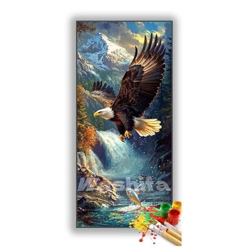 �������G �C�[�O�� �e�z �����h��G �L�b�g DIY ��l ���S�Ҍ��� �f�W�^�����G ��h�� �����L�b�g�ɂ��G�� Paint By Numbers �A�N�����y�C���g ���ʉ� �����Ńy�C���g �z�[�� �I�t�B�X���� �M�t�g 30x60 cm, �t���[���Ȃ�