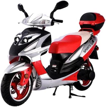150cc Scooter Vienna 150 Gas Street Scooter for Adult Lancer 150 Fully Automatic and Led Lights Gy6 Engine 13 inch Tires (Black)