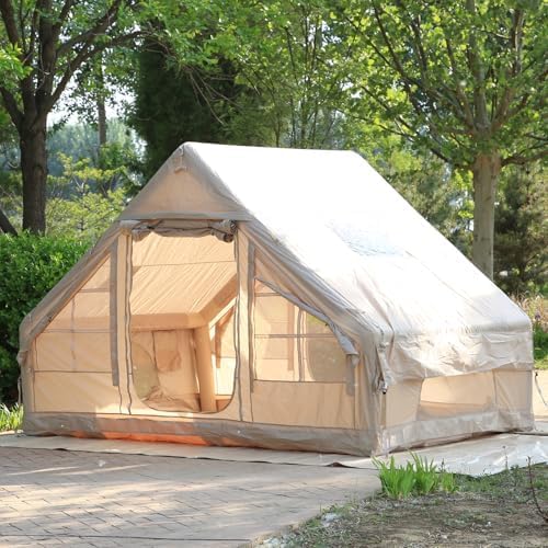 Miniatura 6 de Inflatable Tent for Camping,46 Person Blow Up Air Glamping Room Tent House with Stove Connection