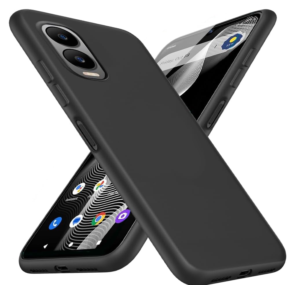 Jilivock Case for Cricket Debut S3 /AT&T Vista 2 Phone Case TPU Soft Silicone Cover, Shockproof Silicone Phone Case with Microfiber Lining（Black）