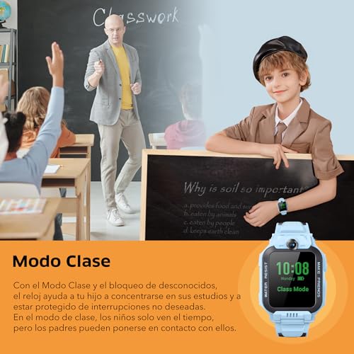 imoo Z7 Reloj Inteligente Niño, Smartwatch Niños con GPS Y Llamadas con Videollamada, Chat Familiar, 4G Reloj Niña for Kids, Localización En Tiempo Real Y Resistencia al Agua IPX8, Doble Cámara,Azul - imagen 7