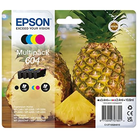 Epson 604 Pineapple, Genuine Multipack, 4-colours Ink Cartridges Cover