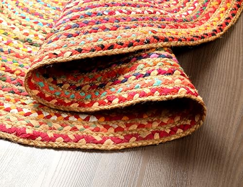 Hausattire 74111 Bohemian Braided Rug 3' Round thumb #4