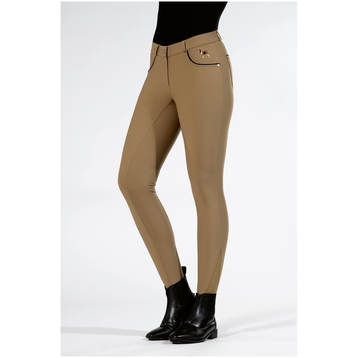 HKM Beagle Culera Full Silicona - Pantalones de Montar Mujer