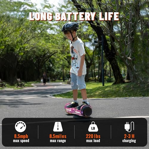 Image of SIMATE Scooter, Colorful LED Light-Up Wheels, Bluetooth Speakers and APP, Dual 250W Motors, 8.5 mph Max Speed & 8.5 Miles Max Range, Gifts for Kids Adults Girls Boys