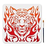 MAYJOYDIY Fire Tiger Stencil...