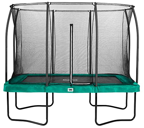 Salta Cama elástica Comfort Edition – Rectangular – 214 x 305 cm – 7 x 10 pies – Borde Protector Verde