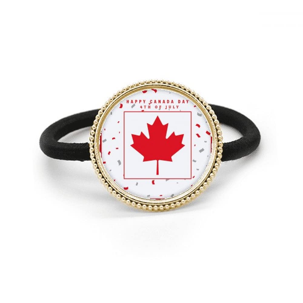 Tocado de banda de goma con hoja de arce plateada para el Día de Canadá 4