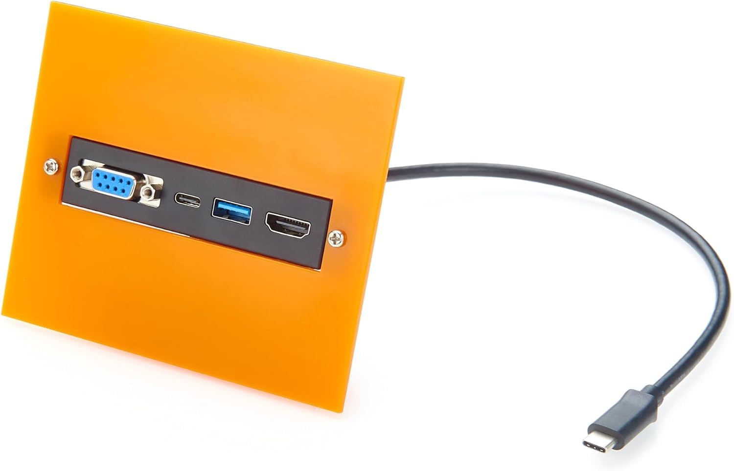 Panel Mount USB C Hub, 4-in-1 Multiport Adapter with RS232 DB9, 4K@60Hz HDMI, USB 3.2 Gen 2 10Gbps USB-C & USB-A Data Ports, for Laptop, Industrial Control, Windows, macOS, Linux (0.3M)-image-14