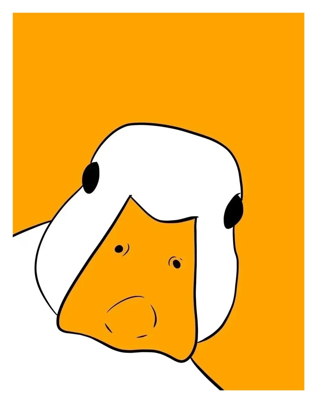 Tableau canard mème amusant et peinture sur toile moderne