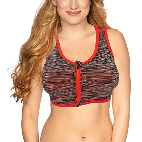 Trifolium - Sujetador deportivo con cremallera frontal para mujer Naranja naranja 42