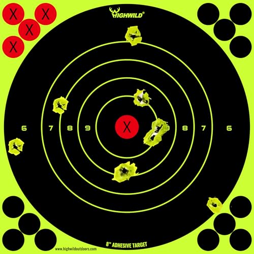 Highwild 8X8 Inch Splatter Adhesive Bullseye...