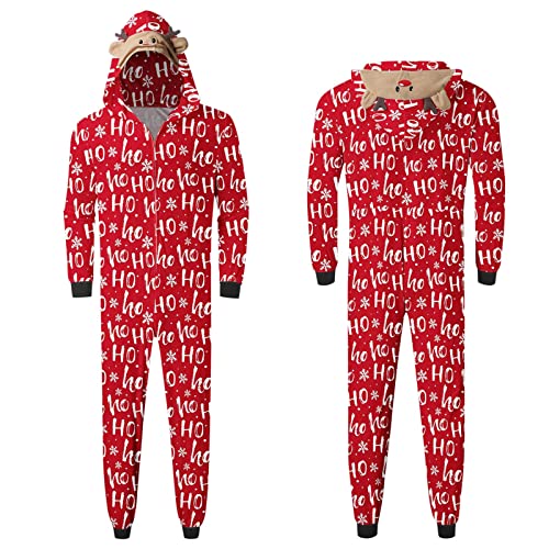Zldhxyf Weihnachtschlafanzüge Daddy Jumpsuit für Weihnachten, Familie,...