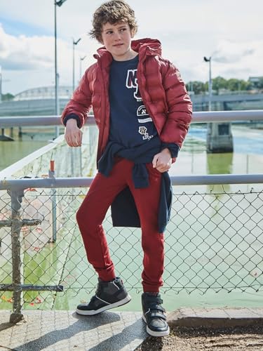 Mayoral Basic Cuffed Fleece Trousers for Boys Wine3