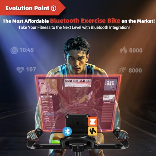 CHAOKE Exercise Bike Gym Workout, PLUS Magnetic Spin Bike with APP, Ultra-Quiet Indoor Exercise Bikes for Home Use, Professional Cycling Seat and Super Stable Design, 360LBs Capacity - Image 3