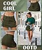 EARKOHA Women's Mini Cargo Skirt Y2K Button Low Wa... #4