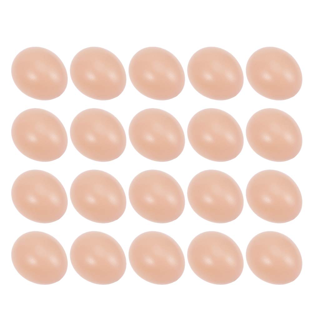 ULTECHNOVO 50pcs Simulated Plastic Eggs Lifelike Eggs Plastic Egg Model Eggs Model Simulation Egg Toy