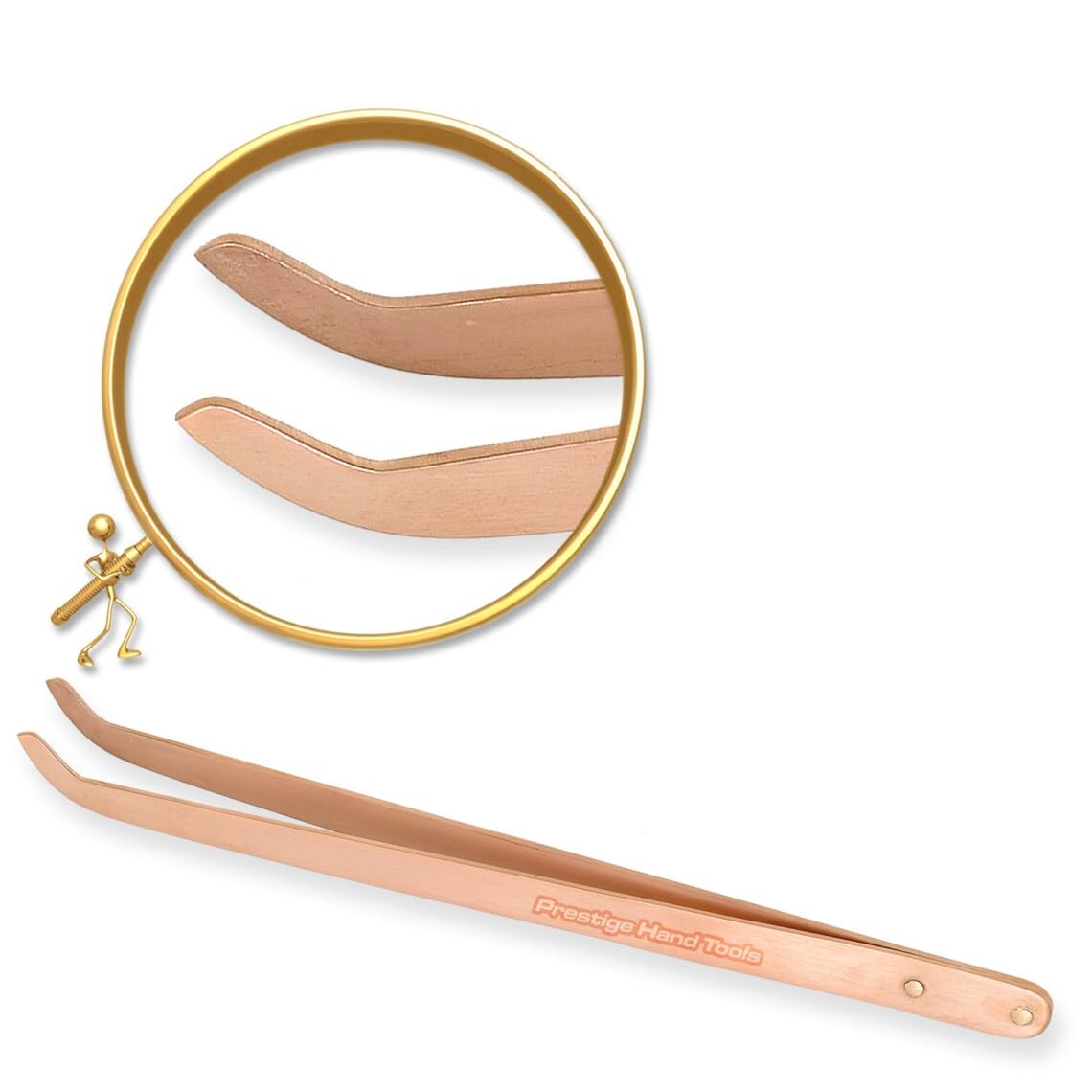 Ptl Copper Pickling Tweezers Curved Long Non-Magnetic Jewellery Making Hobby & Creative Art Crafting Tools Gift Ideas 22 Cm Ptl®